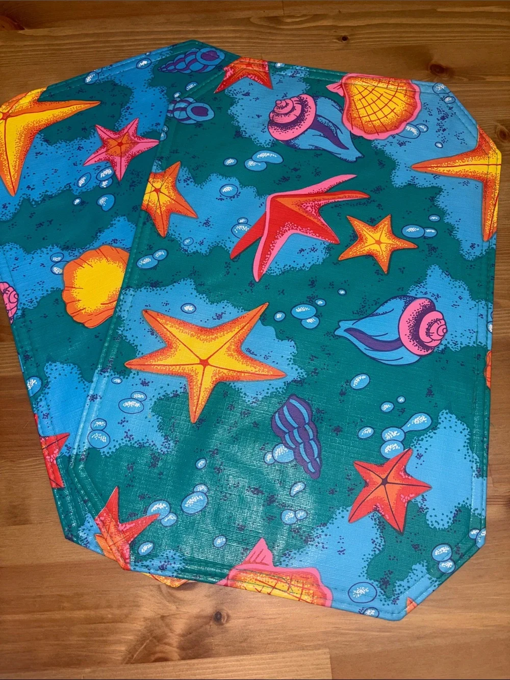 1980s/90s 2 placemats ocean/ sea life